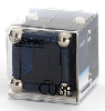 Cubo blu/blu trasparente